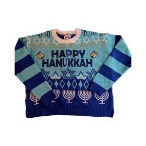 Major Label Women's Happy Hanukkah Holiday Ugly Sweater NWT Size S